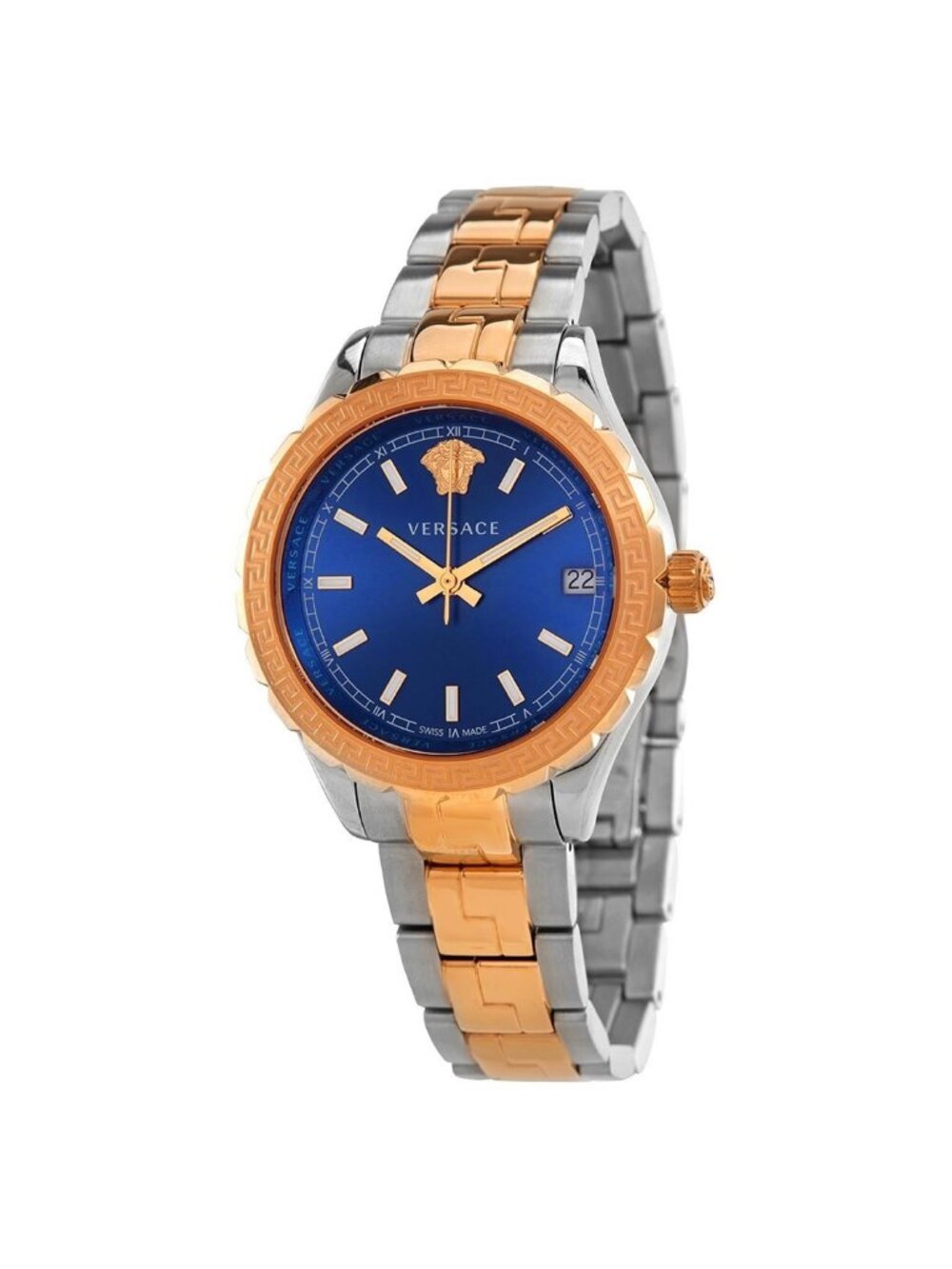 NWT Versace Hellenyium Quartz Blue Dial Ladies Watch